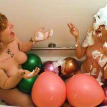 Slime Sirens: Explosive Shaving Cream Filled Balloons in the Tub!
