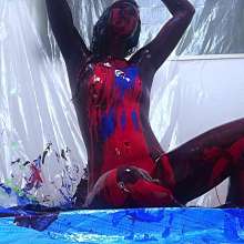 VioletVixen: Extreme WAM Blue to Purple W/ Red Paint (Ass+Pussy) Angle 1
