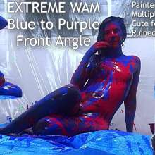 VioletVixen: Extreme WAM Blue to Purple W/ Red Paint (Ass+Pussy) Angle 1