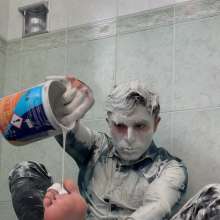 MessyGuys: Feet Lover Covers Himself in White Slime and Eggs