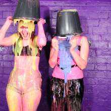 DungeonMasterOne: Gunge Club: Maude and Miss Abigail Get Gloopy in PVC
