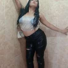Hikari-Studio-Wam: Hikari Takes a Shower with Her Latex Boots and Jeans