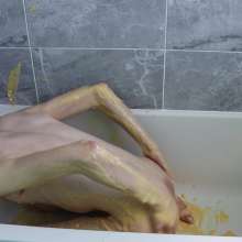 JustinGetsMessy: Justin's Custard Masturbation