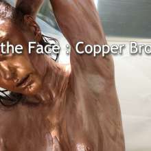 VioletVixen: Just the Face: Copper Poured in Eyes and Mouth