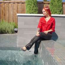 WetlookFashion: Scarlett's Business Casual Splash