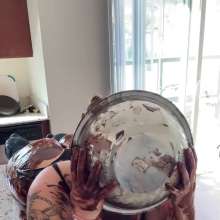 princesslavender: Self Sploshing with Brownie Batter