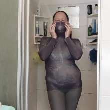 Thefetishgirl: Soaking Wet Turtle Neck and Tights