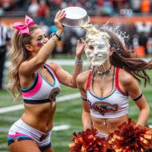 Sleazoid44: Pied Cheerleaders