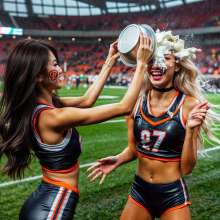 Sleazoid44: Pied Cheerleaders