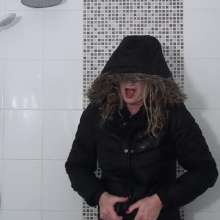 custardcouple: Wet Puffa Jacket