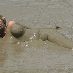 FOXY: Blonde Yulia in deep mud