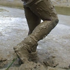 FOXY: Blonde Yulia in deep mud