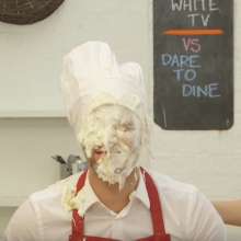 noeldavid: Male Model 'James Hill'  Getting Pied in Show