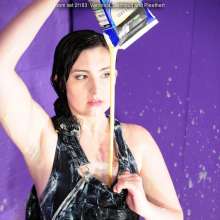 DungeonMasterOne: Veronica: swimsuit filling, pleather dungarees, and six inch heels!