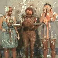 Anglefan.com: Crazy 3-girl messy pie video...co-hosting sucks!