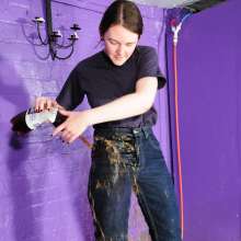 DungeonMasterOne: Cola and water all over Chastity's blue jeans and purple t-shirt