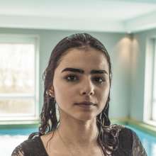 Jens German: She lost a bet, and had to soak herself.