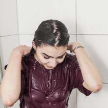 Jens German: She lost a bet, and had to soak herself.