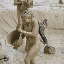 FOXY: playing in mud