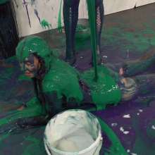 MostWam: Leanne and Lucy Stripped Gunge Fight