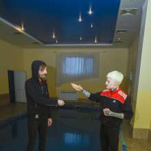 wet.look.me: Two guys swimming in the indoor pool!Group wetlook set19/2018-Hans and Eric