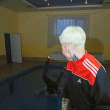 wet.look.me: Two guys swimming in the indoor pool!Group wetlook set19/2018-Hans and Eric