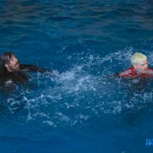 wet.look.me: Two guys swimming in the indoor pool!Group wetlook set19/2018-Hans and Eric