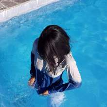 Wetlook-Niro: Wet Jeans and wet dress