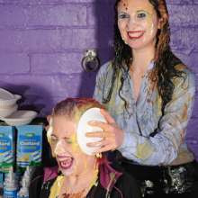 DungeonMasterOne: Lily and Honeysuckle in tit-for-tat mess and pies!  Lots of pics!