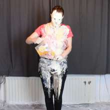MessyCleo: Cleo fills her sportsclothes with butter, eggs, custard, beans and more.
