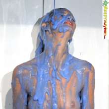 bosunbob: Photoset of Rebecca gunged in blue