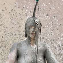 FOXY: Naked and mud covered