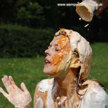 WSMProductions: Reluctant girlfriend Sherry squeals as she is sploshed--wsm