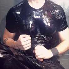 soakedguy: A sweaty wet and slippery moment spent into my black skinnies.