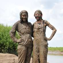 DungeonMasterOne: Friday and Chastity throw each other into the mud!