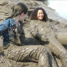 DungeonMasterOne: Friday and Chastity throw each other into the mud!