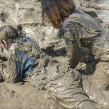DungeonMasterOne: Friday and Chastity throw each other into the mud!