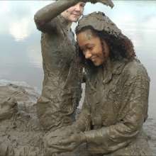 DungeonMasterOne: Friday and Chastity throw each other into the mud!