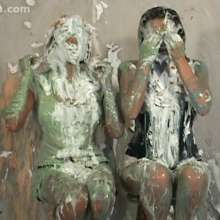 Anglefan: Aida and Lisa have a little messy fun before the holidays!