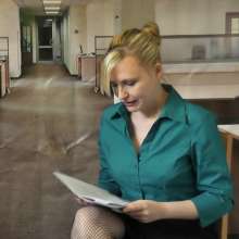 RevSlymsford: Vintage: Cherry Sploshed In Office Wear: Pranked by Messy Jessie