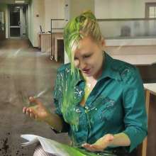 RevSlymsford: Vintage: Cherry Sploshed In Office Wear: Pranked by Messy Jessie
