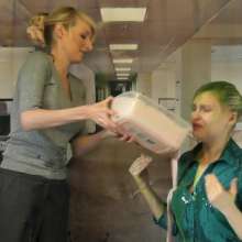 RevSlymsford: Vintage: Cherry Sploshed In Office Wear: Pranked by Messy Jessie