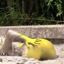 FOXY: Lot of mud with zentai