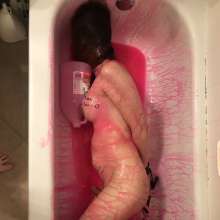 AubreyLeigh: Trans pornstar gets tied up and covered in a gallon of pink slime glue?