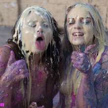 messyhot: Leda and Ember Share a Cake and Lots of Pies