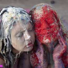 messyhot: Leda and Ember Share a Cake and Lots of Pies