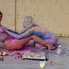 messyhot: Leda and Ember Share a Cake and Lots of Pies
