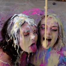 messyhot: Leda and Ember Share a Cake and Lots of Pies