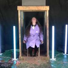 LiquidX: Michaela Trashes the Tank, and Herself (PVC Rainwear)
