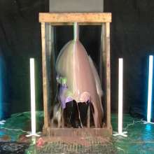 LiquidX: Michaela Trashes the Tank, and Herself (PVC Rainwear)